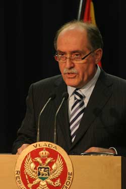 Montenegrin Foreign Minister Milan Rocen