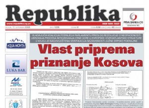 Mal i Zi, seance per njohjen e Kosoves