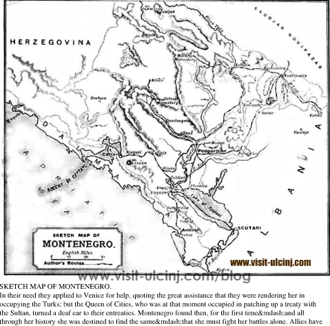 SKETCH MAP OF MONTENEGRO