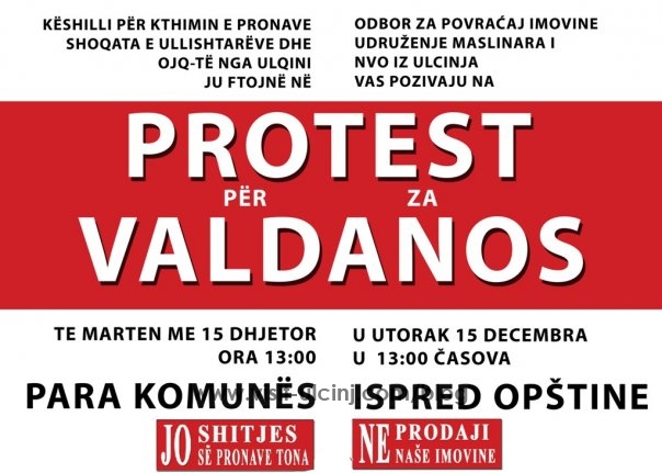 Pozivamo vas da prisustvujete protestu za vracanje Valdanosa