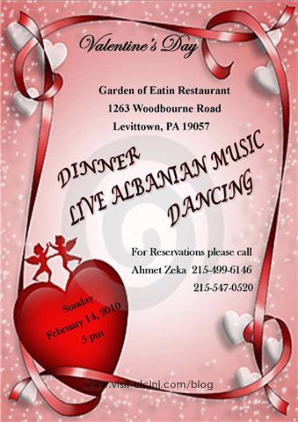 Celebrate valentines day in Garden of Eatin Restaurant