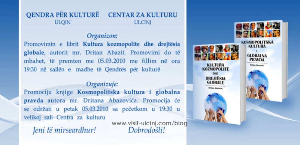 Promocija knjige mr. Dritan Abazi “Kosmopolitska kultura i globalna pravda”