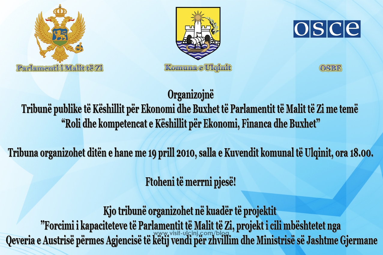 Tribunë publike në Ulqin me 19 prill 2010