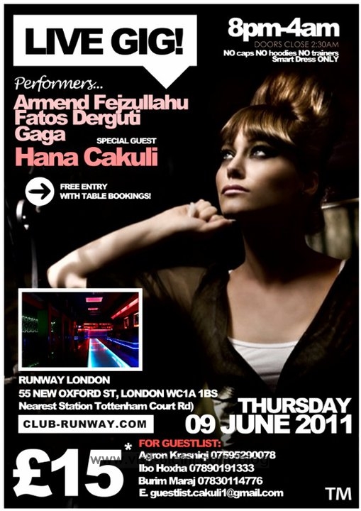 Hana Cakuli performon në Londër