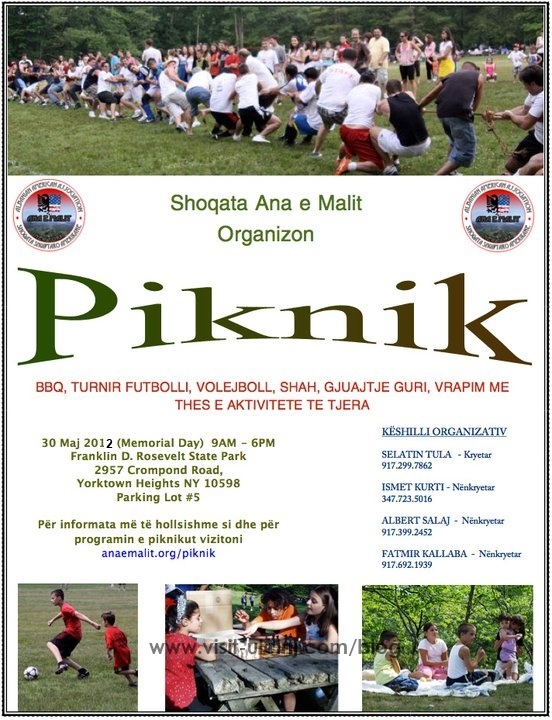 Shoqata Shqiptaro Amerikane “Ana e Malit” organizon Piknik me 9 Qeshor