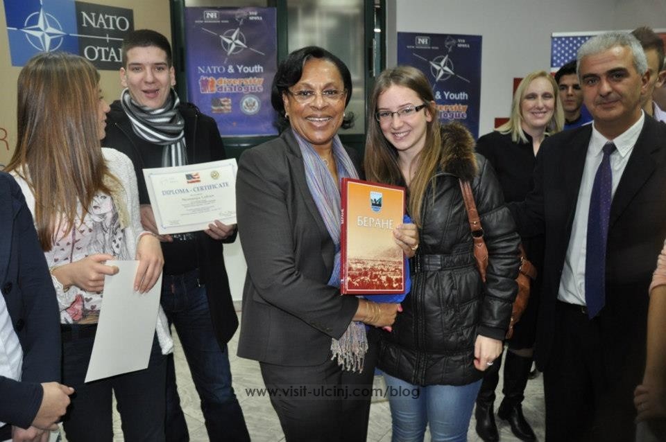U.S. Ambassador to Montenegro Sue K. Brown and NATO and Youth Dialogue Project.4