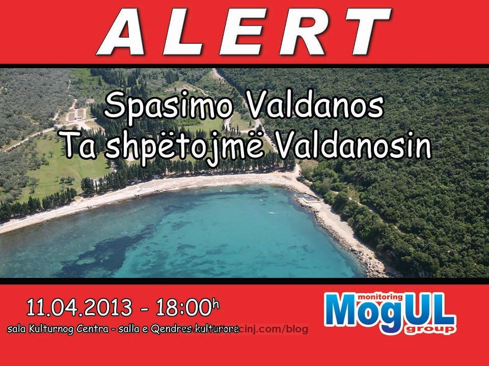 Ftesë në Panelin me moton : „ALERT –  ta shpëtojmë  Valdanosin