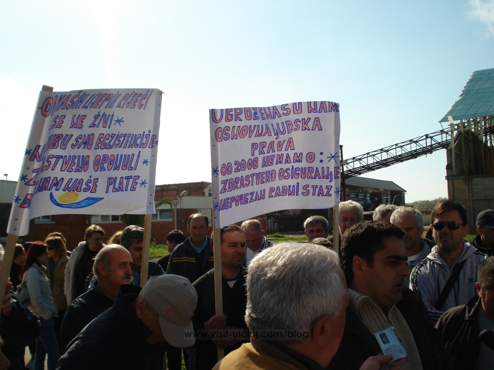 Strajk u ulcinjskoj Solani.1