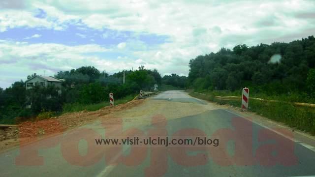 Još nije popravljena oštećena dionica puta između Bara i Ulcinja