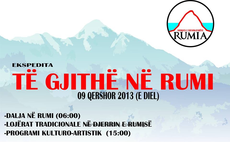 SHB “Rumia” më datën 09.06.2013 organizon – TË GJITHË NË RUMI!