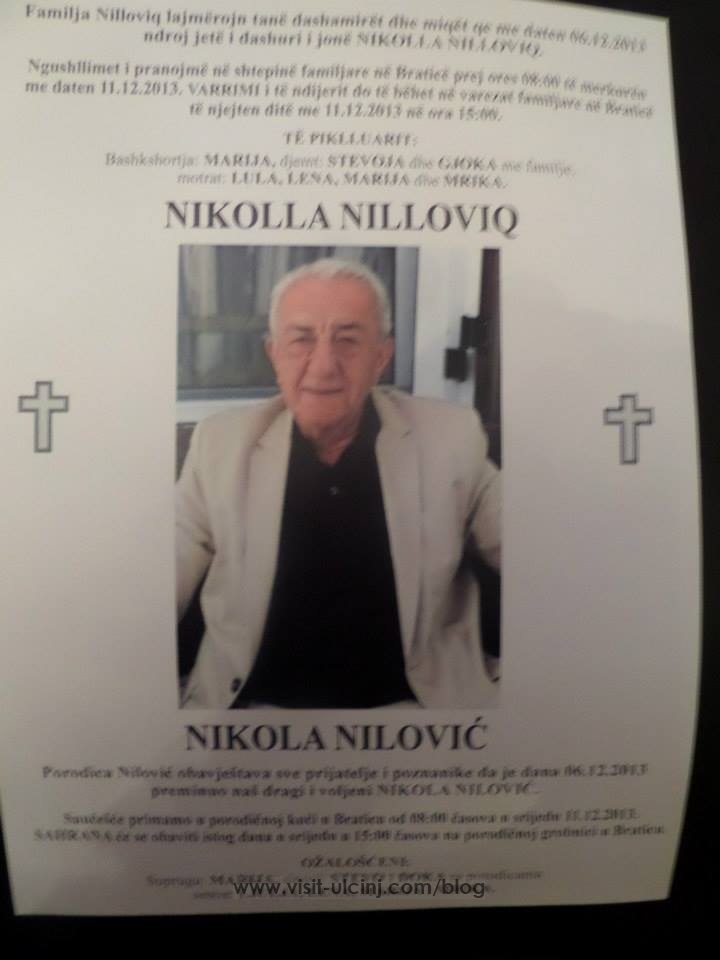 In Memoriam : Nikola NILOVIĆ
