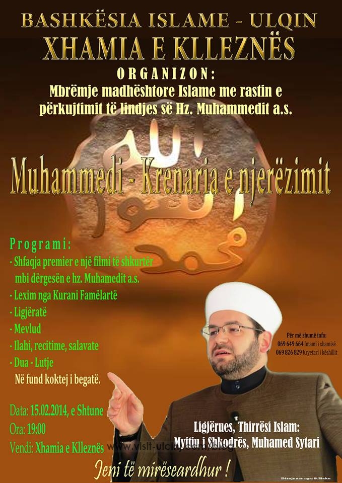 Muhamed Sytari Myftiu i Shkodres viziton Xhamin e Klleznës me 15 shkurt 2014