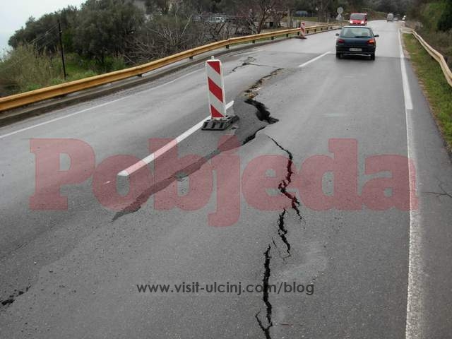 Kada sanacija pukotina asfaltne podloge na putu Ulcinj – Bar – TV TEUTA