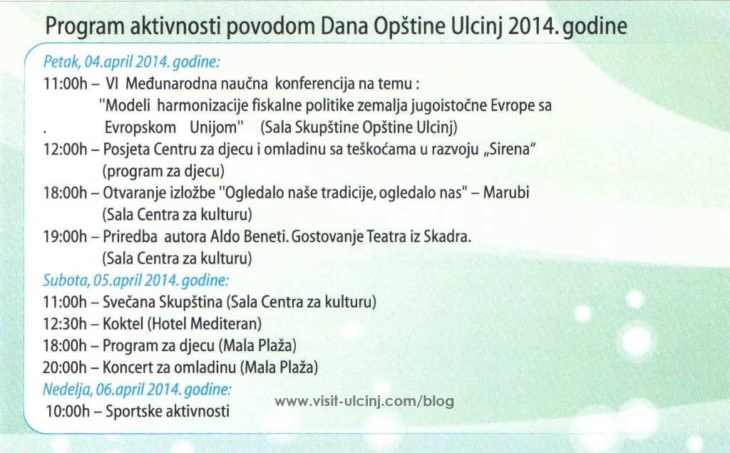 Program povodom dana opštine Ulcinj