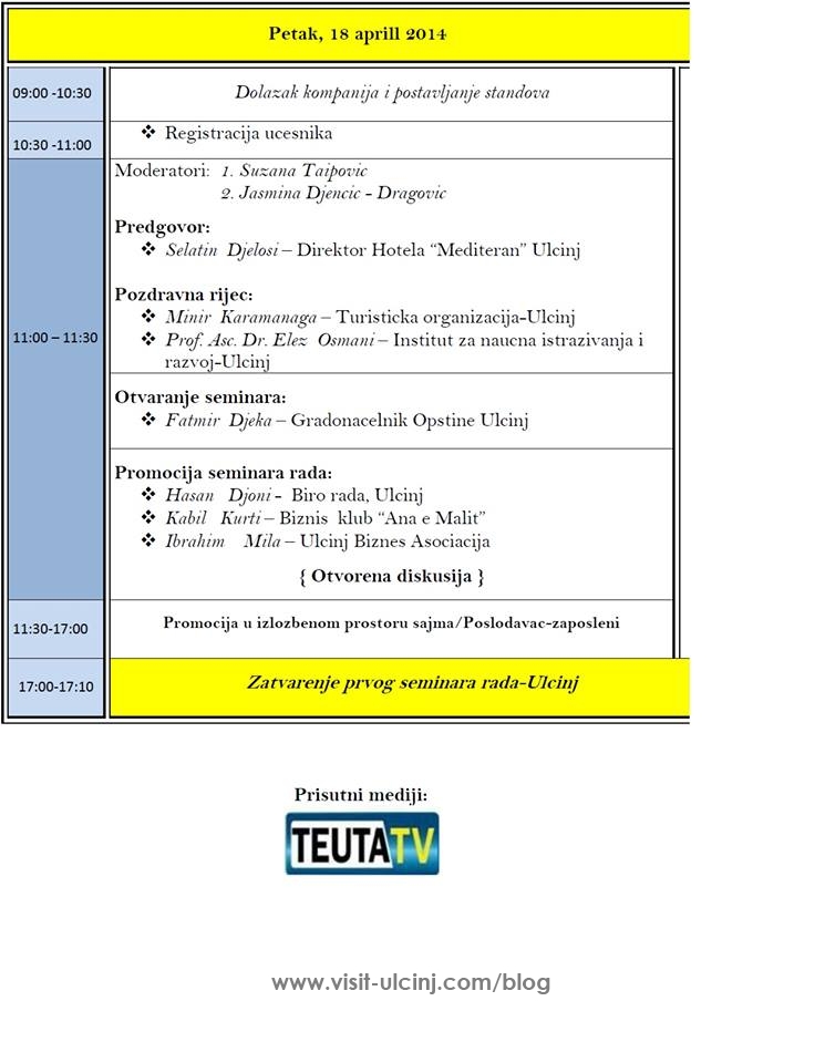 Sajam-rada-2014-hotel-Mediteran-Ulcinj-program