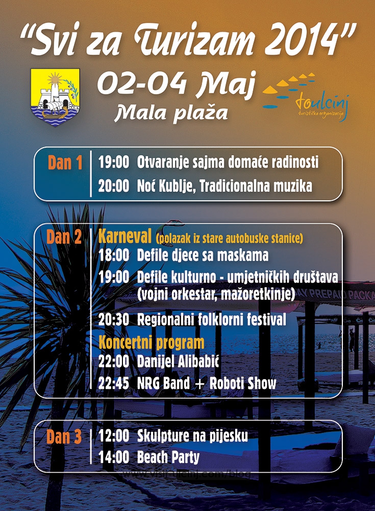 Ulcinj 2014 SVI ZA TURIZAM od 2. do 4. maja – Video