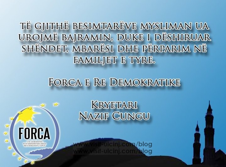 Forca: Urime Festa e Fiter Bajramit