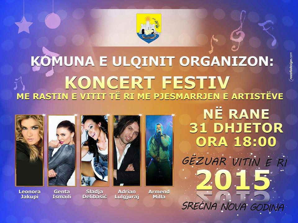 Komuna e Ulqinit fton qytetarët të presin Vitin e Ri 2015 në Ranë