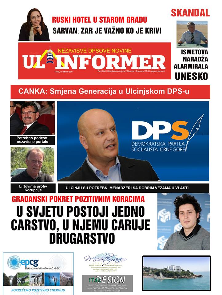 Del në treg gazeta e Ulqinit “UL INFORMER” pa pagesë
