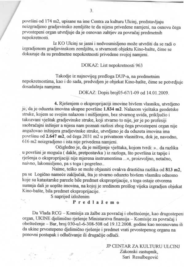 Pjesë nga dokumenti Kino-Bashta-Ulqin-2