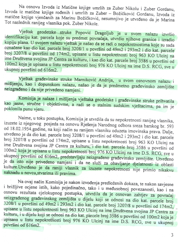 Pjesë nga dokumenti Kino-Bashta-Ulqin