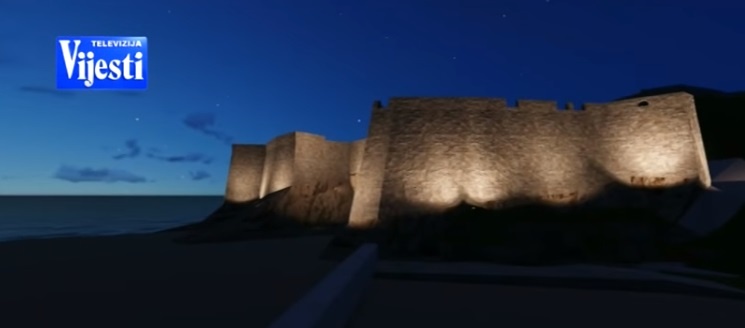 Zidine ulcinjskog Starog grada biće osvjetljene u četiri boje – Video