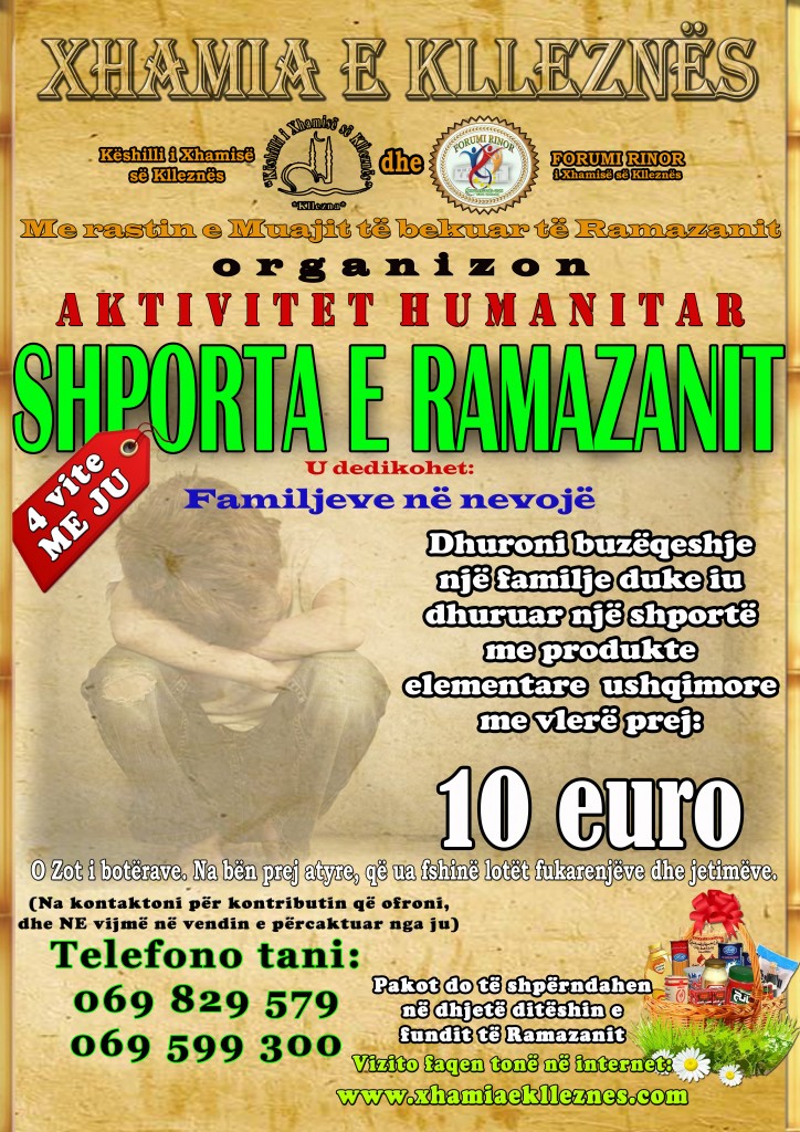 Katër vite së bashku me ju në aksionit humanitar “Shporta e Ramazanit”