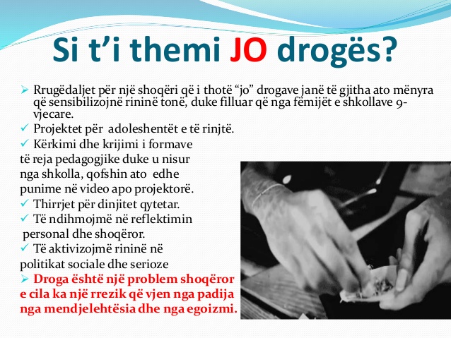 Gjonaj: Të jetojmë shëndetshëm , pa droga