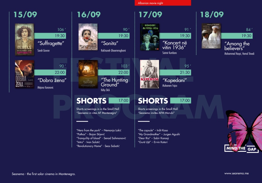 Gjashtë filma shqiptarë në Seanema Film Festival në Ulqin