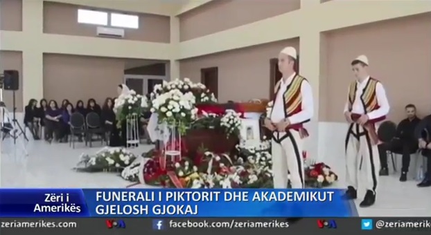 Ceremonia e varrimit të piktorit dhe akademikut Gjelosh Gjekaj