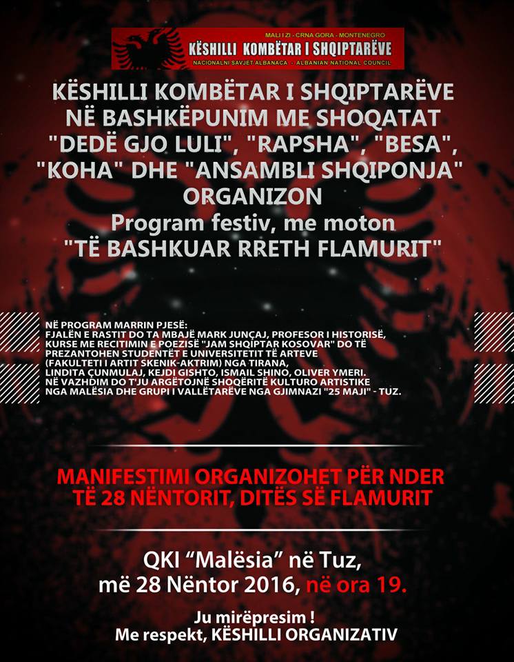 Aktivitetet me rastin e Ditës së Flamurit në Tuz