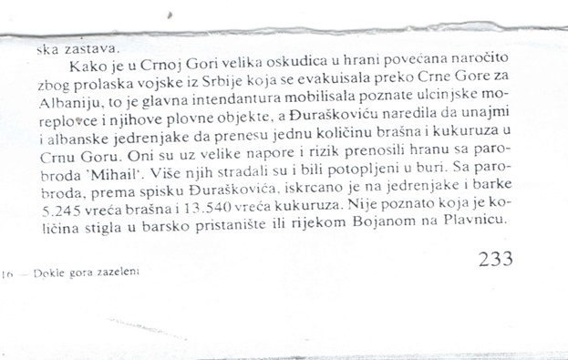 Shkatrrimi i anijeve dhe detarisë ulqinake