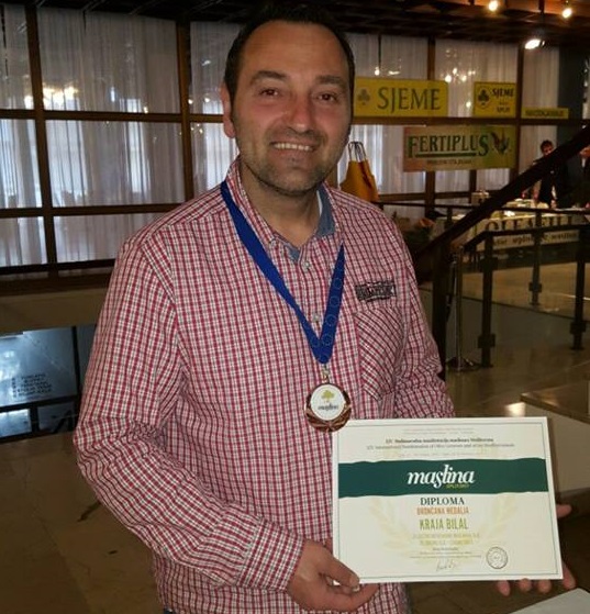 Medalje bronzi për Bilal Krajën në “Manifestimin XIV ndërkombëtar i kultivuesve të ullirit në Split 2017”