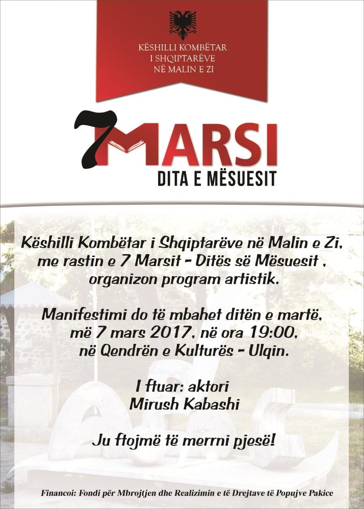 Nga Ulqini për të uruar 7 marsin, ditën e mësuesit - KKSH
