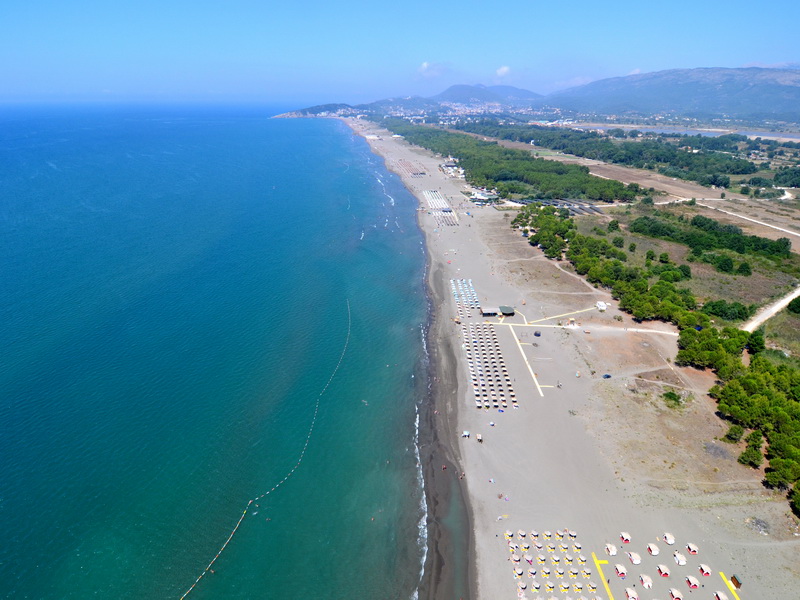 Popularnej piaszczystej plazy Velika Plaza -Ulcinj
